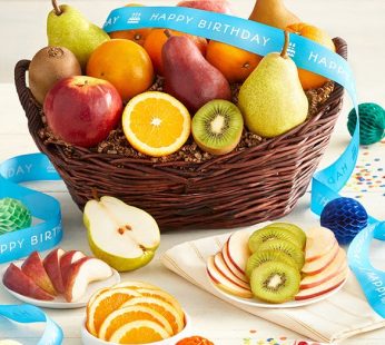 Happy Birthday Premier Orchard Fruit Gift Basket