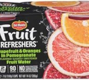 DEL MONTE FRUIT REFRESHERS Grapefruit and Oranges FRUIT CUP Snacks in Pomegranate-Flavored Sweetened