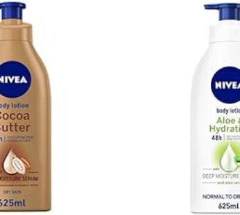 NIVEA Body Lotion Dry Skin, Cocoa Butter Vitamin E, 625ml & Body Lotion Hydration, Aloe Vera, Normal