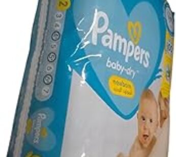 Pampers Baby-Dry Newborn Taped Diapers with Aloe Vera Lotion, up to 100% Leakage Protection, Size 2,