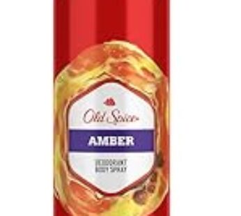 Old Spice Amber No Gas 24 hour Long Lasting Freshness Deodorant Perfume Body Spray For Men, 140ml