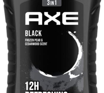 Axe Men Shower Gel, for long lasting odour protection, Black, 12 hours refreshing fragrance, 250ml