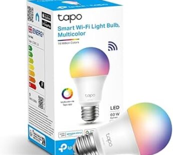 Tapo Smart Bulb, Multicolor Smart WiFi LED Light, E27, 8.3W, Works with Amazon Alexa(Echo and Echo D