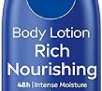 NIVEA Rich Nourishing Body Lotion (400ml), Smooth Skin Moisturiser for Dry Skin Made with Deep Moist