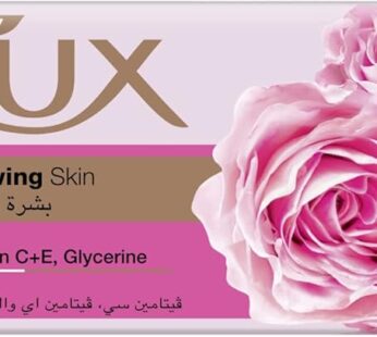 LUX Bar Soap for glowing skin, Rose, with Vitamin C, E, and Glycerine, 75g