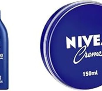 NIVEA Body Lotion Extra Dry Skin, Nourishing Almond Oil & Vitamin E, 625ml+ NIVEA Creme Moisturising Cream, Universal All …