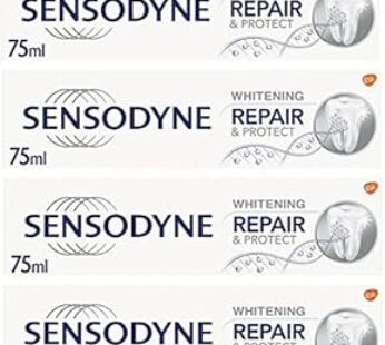 Sensodyne Repair & Protect Whitening Toothpaste – Powered by NOVAMIN – 75ml – Pack of 4