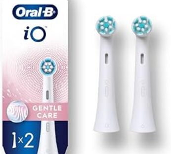 Oral-B iO Gentle Care Replacement Brush Heads, Electric toothbrush Brush Heads, White, 2 Count