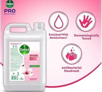 Dettol Skincare Antibacterial Liquid Handwash, Ideal for Business Use in Offices, Hospitals, Schools, Hotels, Rose and Sak…