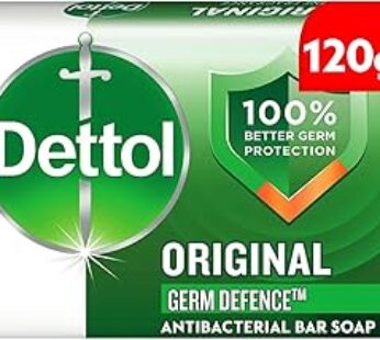 Dettol Original Anti-Bacterial Bathing Soap Bar for effective Germ Protection & Personal Hygiene, Protects against 100 ill…