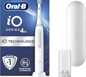 Oral-B iO4N Electric Toothbrush with Rechargeable Handle, iO Artifcial Intelligence, 1 Head and Trav