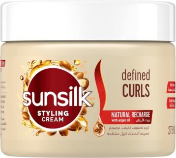 SUNSILK Hair Cream For Defined Curls and Volume Blended with Argan Oil, Non Greasy, 275ml