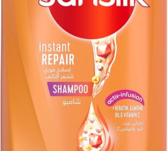 SUNSILK Shampoo, To Instantly Repair Damaged Hair, with Keratin, Almond Oil & Vitamin C, 700ml