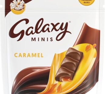 Galaxy Chocolate Minis Caramel Mini Chocolate Bars, Share Moments of Chocolate Pleasure with a Smooth and Silky Galaxy Chocolate Filled with Caramel, 13 Bars x 182g