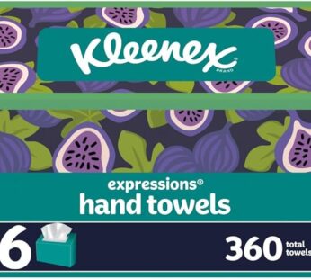 Kleenex Expressions Disposable Paper Hand Towels, 6 Boxes, 60 Towels per Box (360 Total Hand Towels)