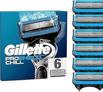 Gillette ProShield Chill Razor Blades, 6 Replacement Blades for Men’s Wet Razors with 5-Speed Blade,