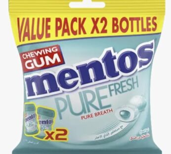 Mentos Pure Fresh Gum Wintergreen Flavor Sugar Free 32 pcs x 2 Bottles