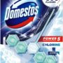 Domestos Power 5 Toilet Rim Block| Chlorine Based Toilet Rim Block For A Fresh & Germ-Free Toilet| Limescale Removal with Long Lasting Fragrance Up To 300 Flushes| Shine & Hygiene| 55gm