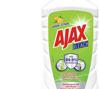 Ajax Multi-Surface Antibacterial Gel Bleach Cleaner, Surface Degreaser And Floor Cleaner, Lemon, 1 L