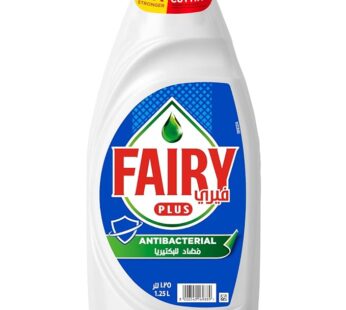 Fairy Plus Antibacterial Dishwashing Liquid Soap, With Alternative Power To Bleach, 1.25L