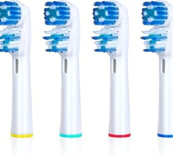 VWONST Replacement Brush Heads Compatible with Oral B- Double Clean Design, Double Clean Brush Heads, Compatible with Brau…