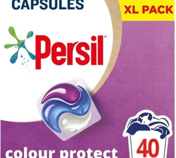 Persil 3 in 1 Colour Protect Laundry Washing Capsules keeps colours bright with recyclable, plastic-