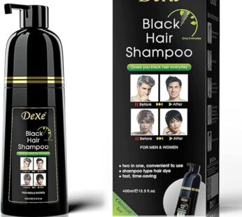 Amzfly Dexe Instant Black Hair Shampoo, gentle botanical formula – ammonia free – unisex hair color