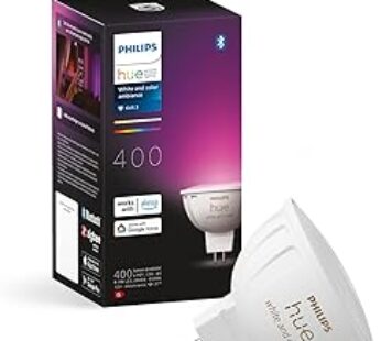 Philips Hue White Ambiance & Color MR16 LED Lamp, Dimmable, 16 Million Colours, Controllable via App, Compatible with Amaz…