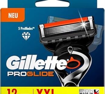 Gillette ProGlide Razor Blades for Razors, 12 Replacement Blades for Men’s Wet Razors with 5 Blades