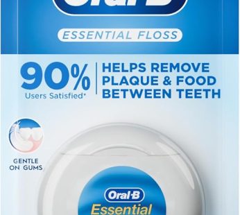 Oral-B Essential Unwaxed Dental Floss For Unisex, Shred Resistant, 50 M, 1 Piece