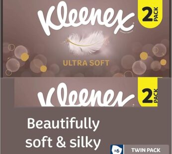 Kleenex Ultra Soft Facial Tissues – Pack of 12 Tissue Boxes – Our Softest Tissue – Supremely soft an