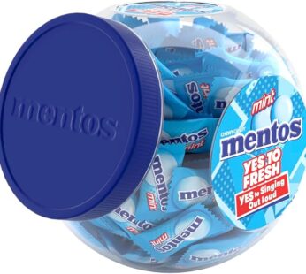 Mentos Mint Flavour Chewy Candy Wrapped In Jar, 200 Pieces