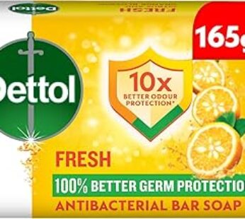 Dettol Fresh Anti-Bacterial Bathing Soap Bar for effective Germ Protection, Personal Hygiene & Odour