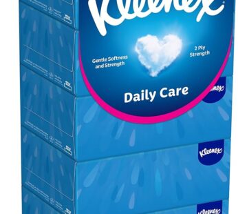 Daily Care Facial Tissue – Pack Of 5 Boxes, 190 Sheets X 2 Ply