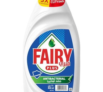 Fairy Plus Antibacterial Dishwashing Liquid Soap, With Alternative Power To Bleach, 800ml