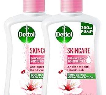 Dettol Skincare Handwash Liquid Soap Pump for Effective Germ Protection & Personal Hygiene, Protects