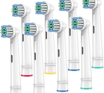 YEOSLL Replacement Toothbrush Heads Compatible with Oral-B Braun,8 Pack Professional Electric Brush