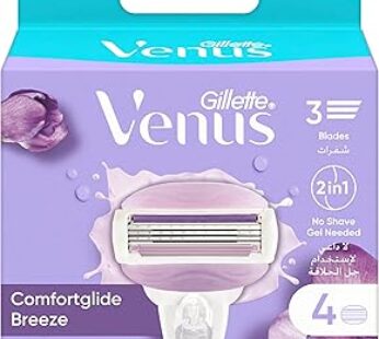 Venus Gillette Venus Comfortglide Breeze Women’s Razor Blade Refills, 4 Count