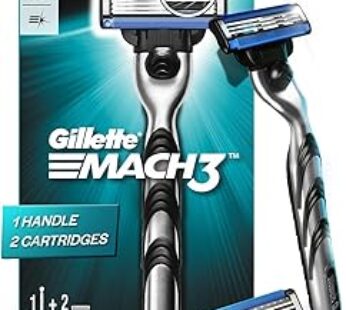 Gillette Mach 3 Shaving Razor (Handle + 2 Cartridge)