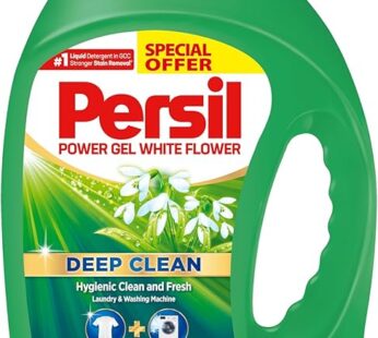 Persil Power Gel Liquid Laundry Detergent, With Deep Clean Technology, White Flower, 2.9L