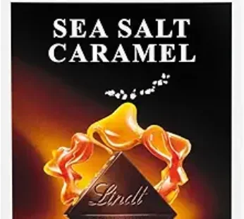 Lindt Excellence Dark Chocolate with Caramel & Sea Salt – 100GM