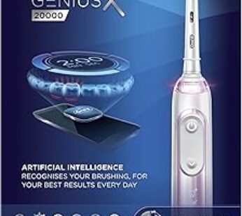 Oral-B Genius X with Artificial Intelligence Blush Pink Electric Toothbrush, 1 Toothbrush Head, 6 Mo