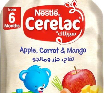 Cerelac Nestle Cerelac Fruits & Vegetables Puree Pouch Apple Carrot Mango 90g