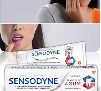 Sensodyne Toothpaste Sensitivity & Gum, Dual action tooth paste for sensitive teeth and healthy gums