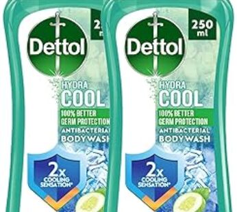 Dettol Hydra Cool Showergel & Bodywash, Cucumber & Icy Menthol Fragrance for Effective Germ Protection & Personal Hygiene,…