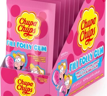 Chupa Chups Tutti Fruiti Flavour Fili Folly Cotton Candy Gum, 12 X 11 gm