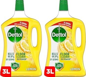 Dettol Antibacterial Power Floor Cleaner (Kills 99.9% of Germs), Fresh Lemon Fragrance, Can be Paired with Vacuum Cleaner …