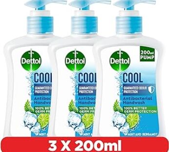 Dettol Handwash Liquid Soap Cool Pump for Effective Germ Protection & Personal Hygiene, Protects Aga