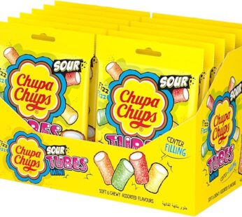 Chupa chups Sour Filling Centre Mini Tubes Candies 12 Pack 85.5 g