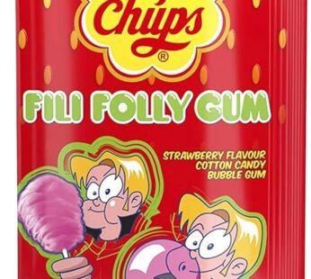 Chupa chups Strawberry Flavour Fili Folly Gum, 12 x 11 gm